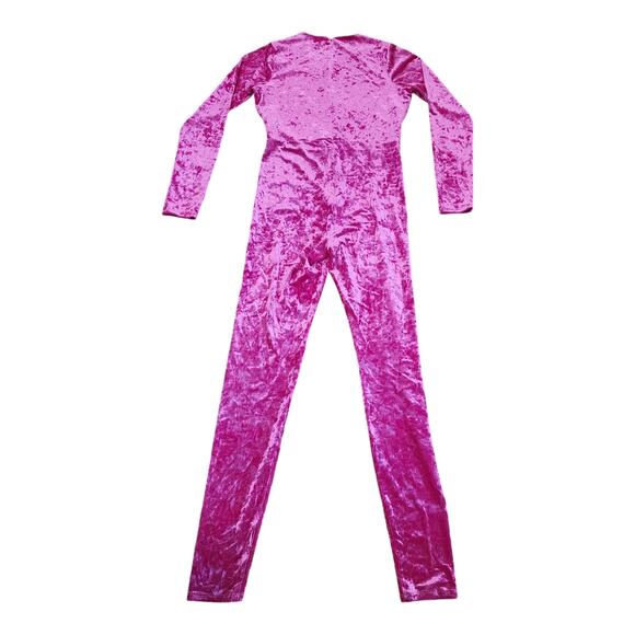Pink Velvet Jumpsuit - Picture 5 of 13